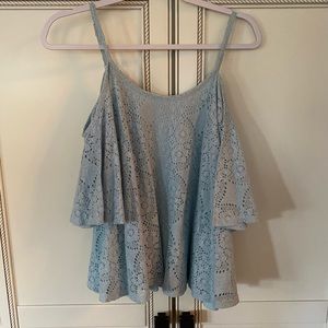 Francesca’s Blue Off-the-shoulder top